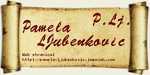 Pamela LJubenković vizit kartica